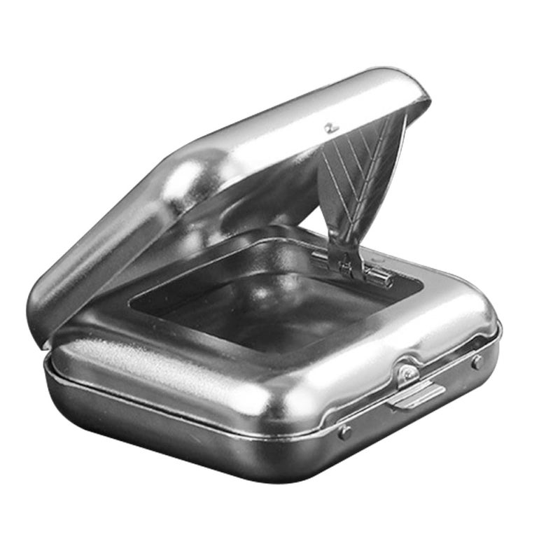 Portable Metal Smokeless Ashtray With Lid For Outdoor Patio Car And Travel - Image 2