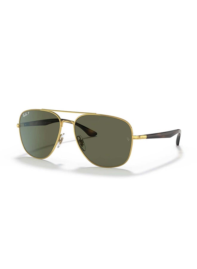 Ray-Ban Unisex RB3683 001/58 Unisex's Full Rim Pilot Polarized Sunglasses - Lens Size: 56 mm - Image 4