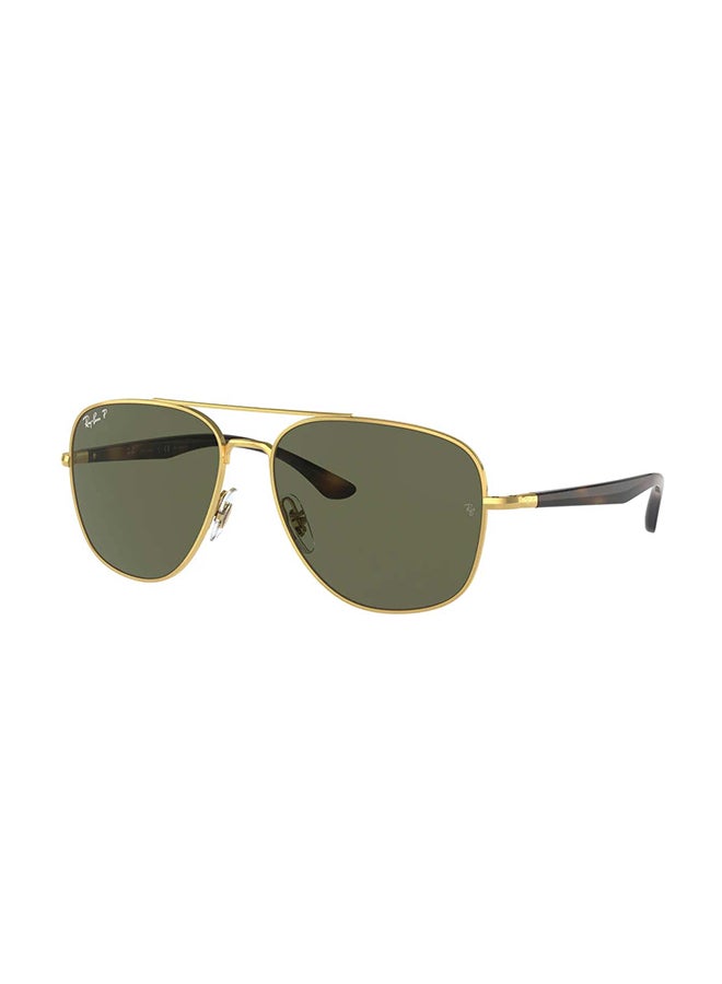 Ray-Ban Unisex RB3683 001/58 Unisex's Full Rim Pilot Polarized Sunglasses - Lens Size: 56 mm - Image 2