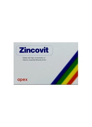 Zincovit Tablets - High Potency Multivitamin & Multimineral Supplement with Zinc, Selenium, Vitamins A, D, E, C, B, Magnesium, and Copper for Immune Support and Overall Wellness - 30 Tablets - pzsku/ZE0F71E7FB4E746018B12Z/45/_/1732804941/bbef6f9c-2217-4cde-886b-d4b65a9384e9