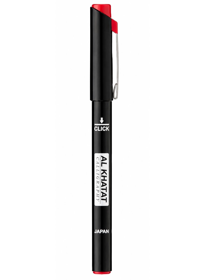 Al Khatat Calligraphy Pen, 3 mm Line Width, Red - Image 1
