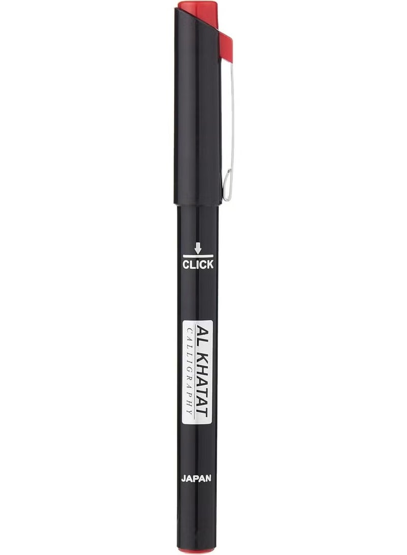 Al Khatat Calligraphy Pen, 3 mm Line Width, Red - Image 2