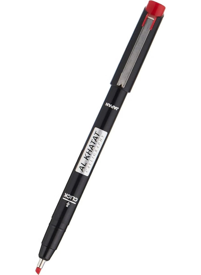 Al Khatat Calligraphy Pen, 3 mm Line Width, Red - Image 3