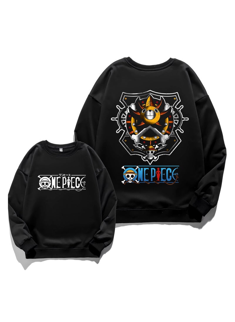 KUYING New One Piece Retro Washed Round Neck Hoodie  - Image 1