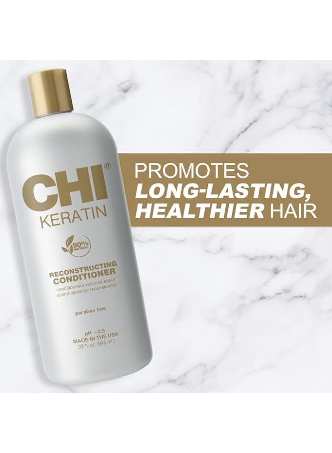 CHI مجموعة شامبو وبلسم كيراتين ديو 32 أونصة - Image 3