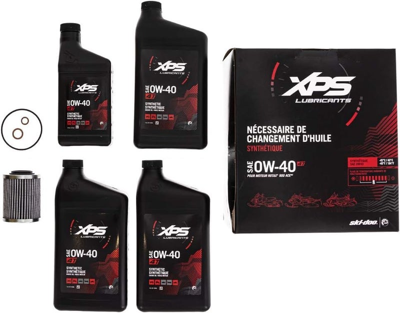 Ski-Doo 4T 0W-40 Synthetic Oil Change Kit - Image 1