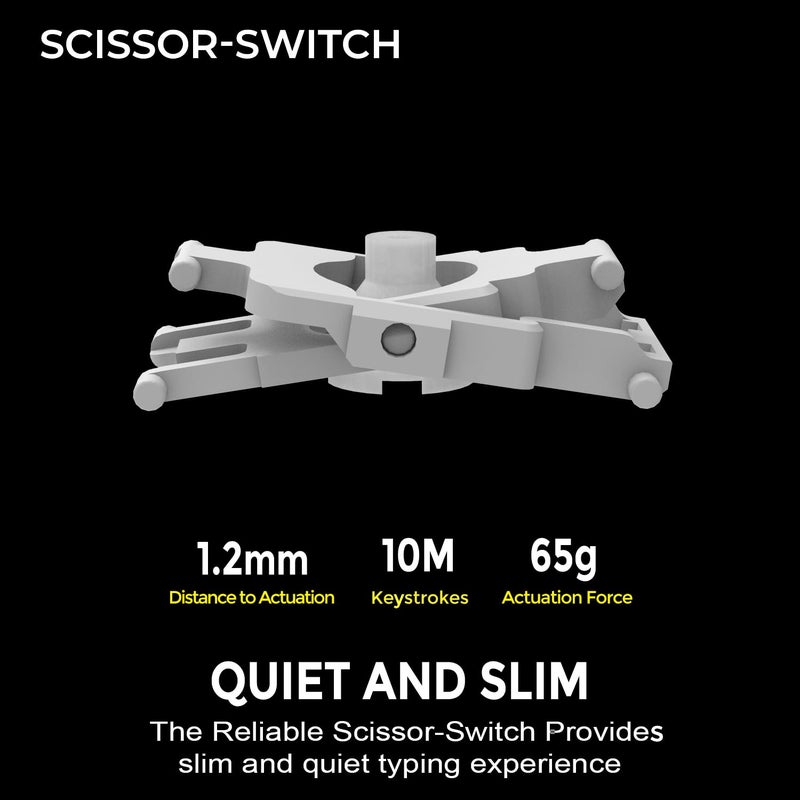 Adesso AKB-730UW Multi O/s Usb-c W-copilot Ai Wrls Hotkey Scissor Switch White - Image 3