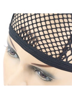 yantaisiyu 1 Piece Wig Cap Black Stretchable Crochet Wig Cap Mesh Braided Wig Cap For Making Wig  - Image 4