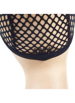 yantaisiyu 1 Piece Wig Cap Black Stretchable Crochet Wig Cap Mesh Braided Wig Cap For Making Wig  - Image 5