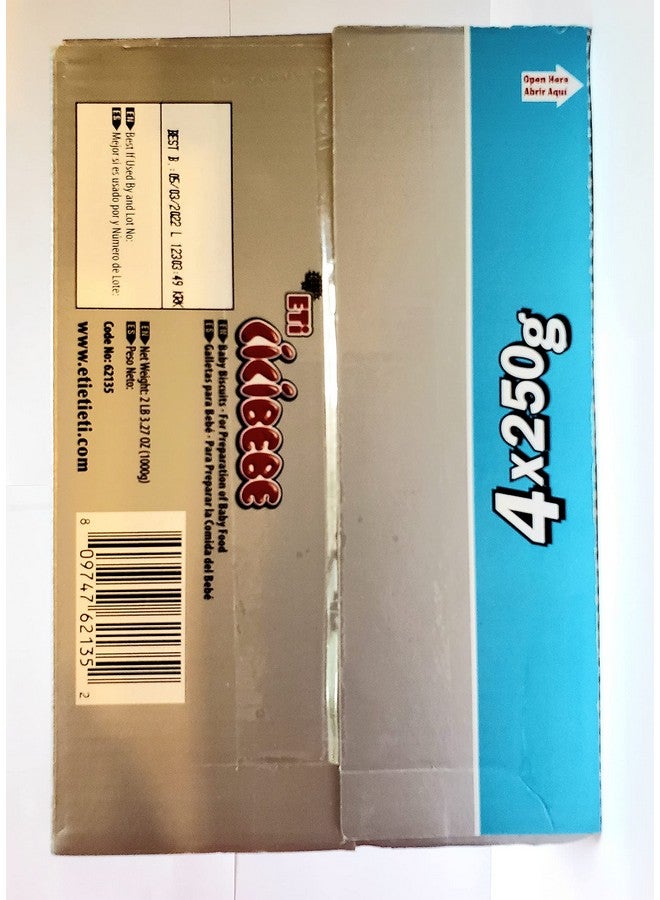ETI Cicibebe Baby Biscuits (Bebek Bisküvisi) 1000 Gr (4X250 gr) 2.2 pounds- Lot of 1 - Image 4