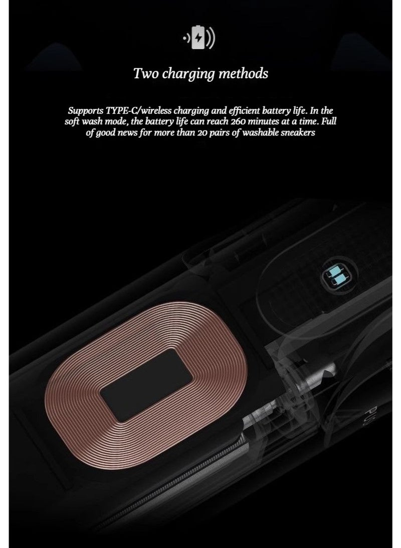 SupBro فرشاة تنظيف الأحذية الكهربائية SupBro Soundwave - مجموعة فرشاة تنظيف الأحذية للحذاء الكروي - أداة تنظيف وغسل الأحذية - Image 4