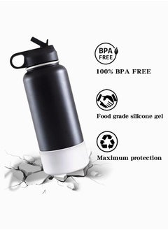 Excefore Hydro Flask Boot Hydro Sport Water Bottles Flask Anti-Slip Bottom Sleeve Cover Compatible With Hydro Flask And More Water Bottles Anti-Slip Bottom Sleeve Cover White Color  - Image 2