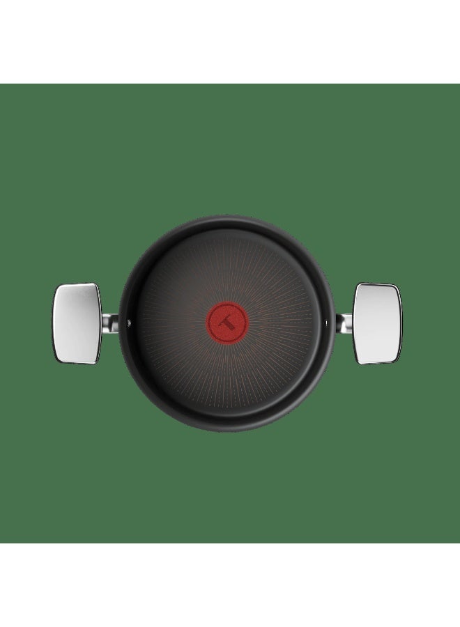 تيفال TEFAL Excellence+ Stewpot 20 cm + Lid | Stackable Design | Non-Stick | Induction Compatible | 2-3 People | G3284443 Black 20cm - Image 2