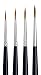 da Vinci Brushes Watercolor Set 5538a2 - Maestro Kolinsky Red Sable 4 Brush Set - Long Tapered Rounds - Series 35 Sizes 2/0, 0, 1 & 2, 1 count, Black - Image 3