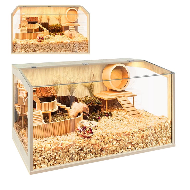 Prolee Hamster Cage Chewproof, Large Hamster Cage,Guinea Pig Cages Openable Top with Acrylic Sheets Solid Built, Hamster Habitat 24" - Image 1