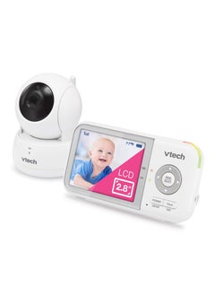 VM923 Video Baby Monitor, 19 Hour Battery Life, 1000ft Long Range, Pan Tilt Zoom, Enhanced Night Vision, 2.8 inch Screen, 2 Way Audio Talk, Temperature Sensor, Power Saving Mode and Lullabies