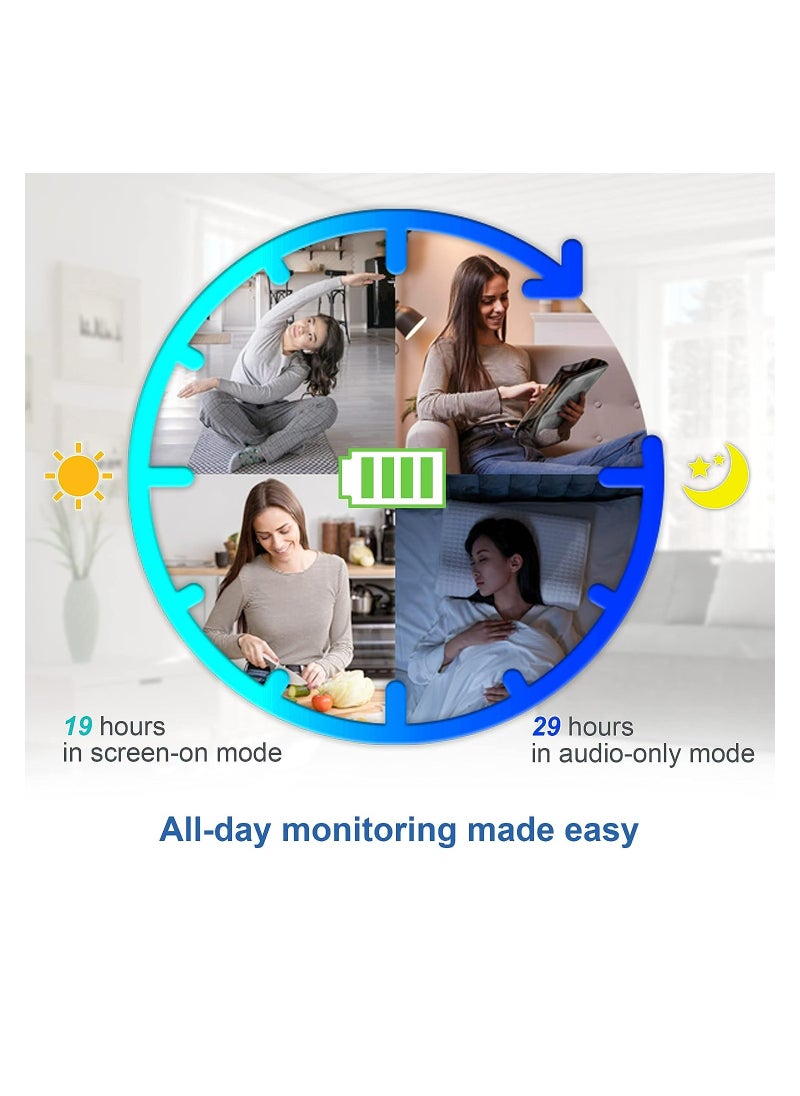 vtech - VM923 Video Baby Monitor, 19 Hour Battery Life, 1000ft Long Range, Pan Tilt Zoom, Enhanced Night Vision, 2.8 inch Screen, 2 Way Audio Talk, Temperature Sensor, Power Saving Mode and Lullabies - Image 1