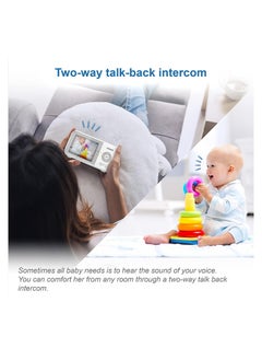 vtech VM923 Video Baby Monitor, 19 Hour Battery Life, 1000ft Long Range, Pan Tilt Zoom, Enhanced Night Vision, 2.8 inch Screen, 2 Way Audio Talk, Temperature Sensor, Power Saving Mode and Lullabies  - Image 5