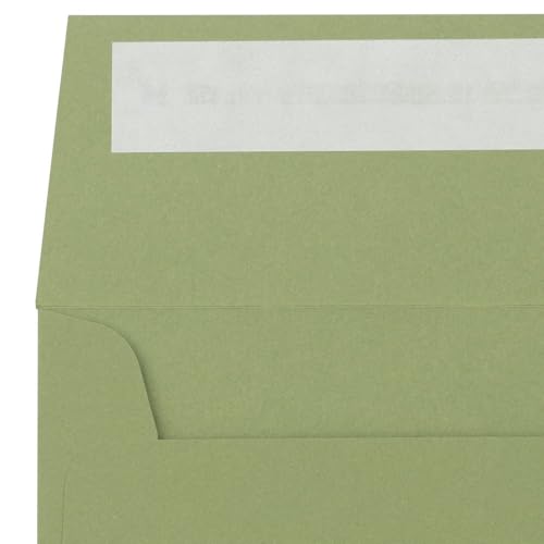 LUXPaper Square Invitation Envelopes | 5 1/2" x 5 1/2" | Avocado Green | 70lb. Text | 50 Qty - Image 4