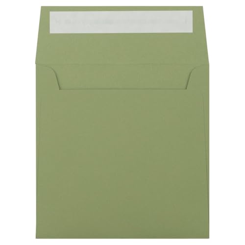 LUXPaper Square Invitation Envelopes | 5 1/2" x 5 1/2" | Avocado Green | 70lb. Text | 50 Qty - Image 3