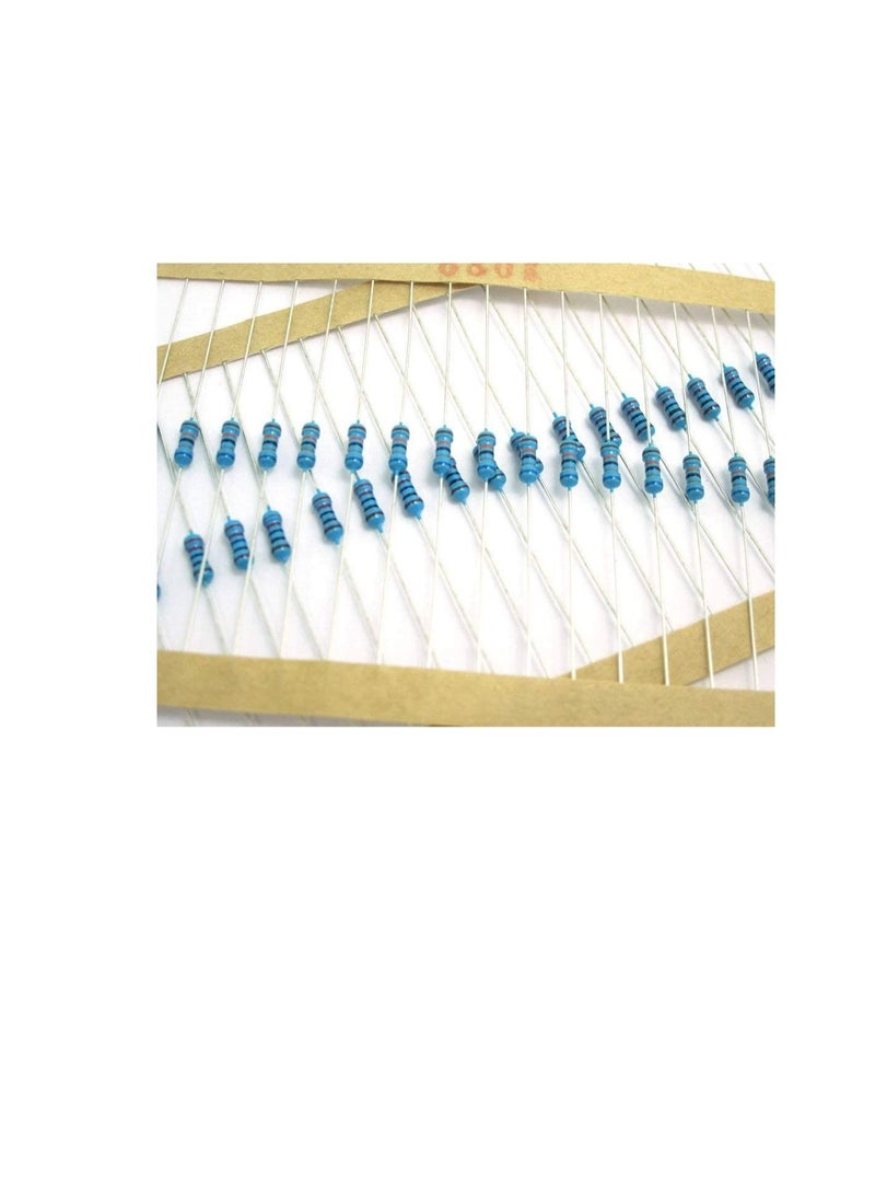 1/4W Metal Film Resistor, 5 Colour Ring Band 1% Ω Ohms Tolerance, For Electrical DIY Pack of 50 (1/4W 270Ω (270ohms))  - Image 2