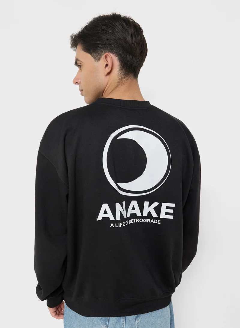 سفنتي فايف Oversized Graphic Sweatshirt