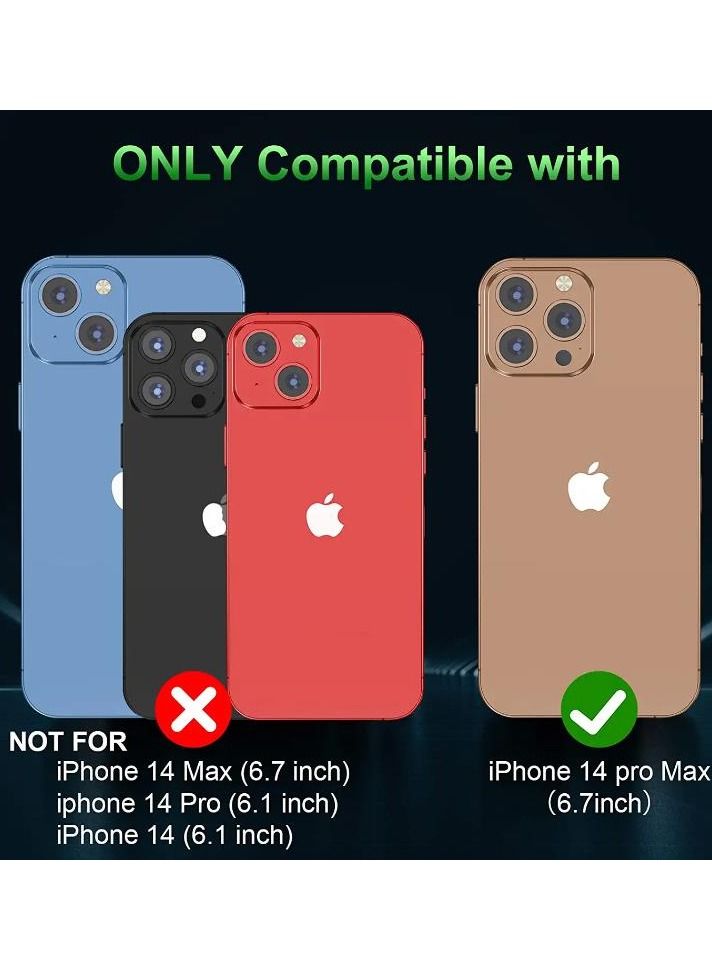 Rock Pow iPhone 14 Pro Max Case 6.7 inch, Magnetic Design  Drop Tested with Electroplated Bumper & Camera, Hard PC Back Slim Shockproof Protective Cover for iPhone 14 Pro Max  - Image 2