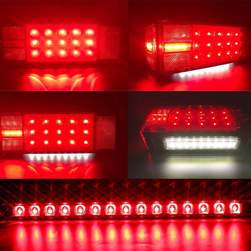 LIMICAR مجموعة أضواء قارب ليميكار LED الغاطسة مع سلك توصيل بطول 25 قدم وبار ضوء الفرامل الثالث - Image 2