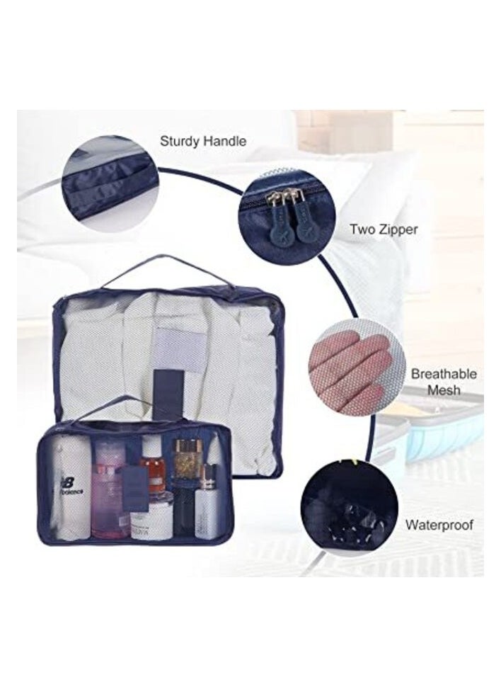DIRECT 2 U - 6pcs Set Travel Luggage Organizer Packing Cubes Set Storage Bag Waterproof Laundry Bag Traveling - Image 1