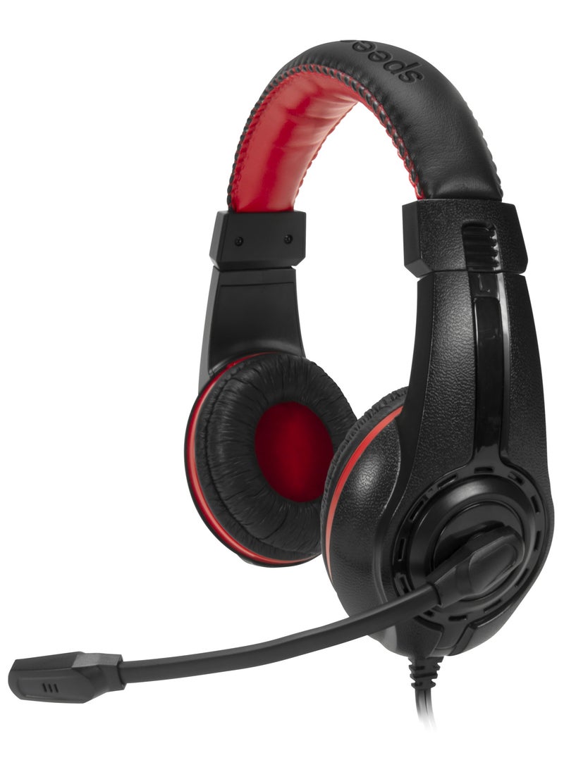 SPEEDLINK SpeedLink Legatos Stereo Gaming Headset with Microphone, Black and Red - SL-860000-BK  - Image 5