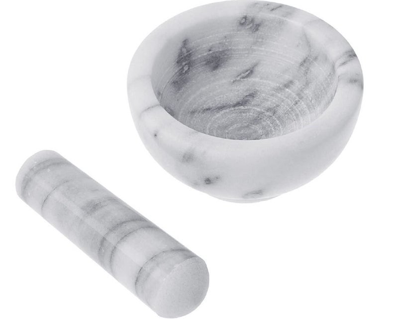 Greenco Mortar and Pestle Set, White Marble Stone Mortar and Pestle Grinding Bowl, Small 4.5 Inches, Kitchen Essential for Spices, Guacamole and More - Image 4
