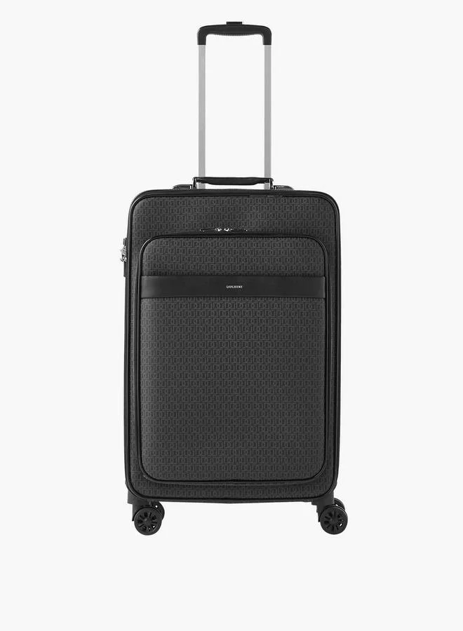 دوتشيني Monogram Print Softcase Trolley Bag With Retractable Handle