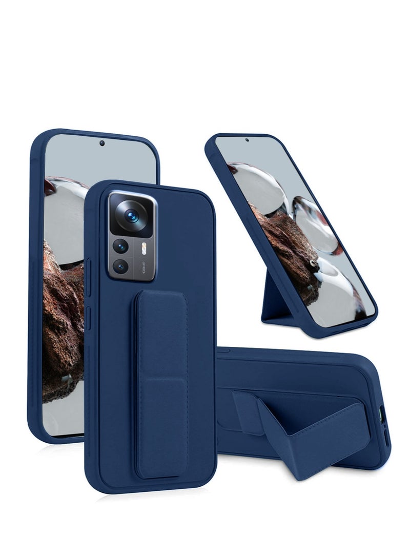 Techie غطاء حماية من السيليكون الممتاز مع حامل مغناطيسي للسيارة لهاتف Xiaomi 12T - أزرق داكن - Image 1