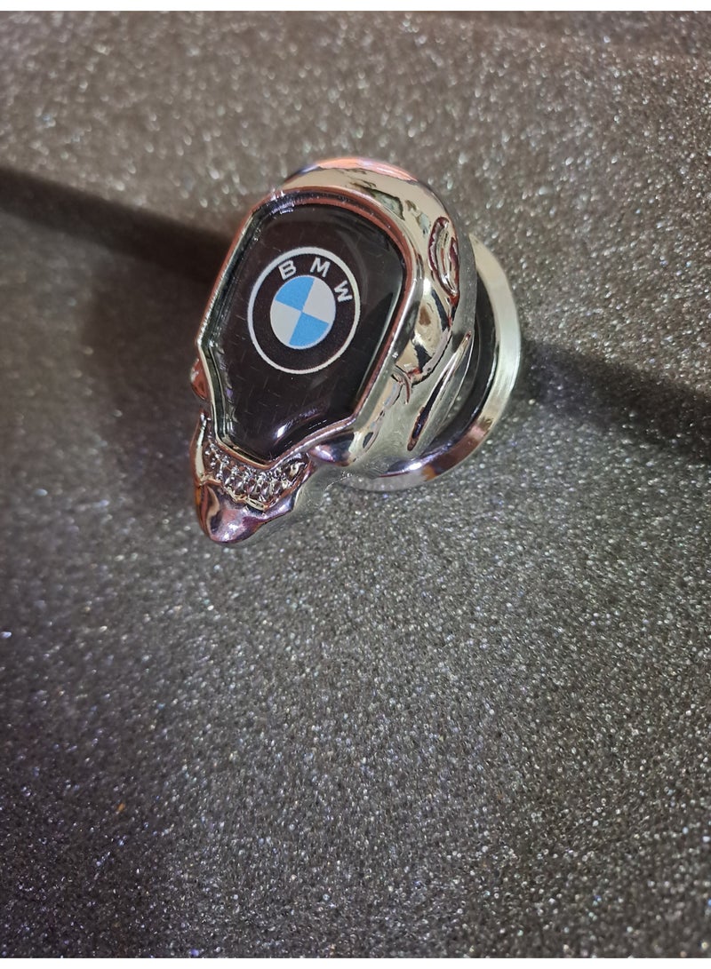 BMW Car Engine Start Stop Switch Button Circle Cover BMW silver - Image 1