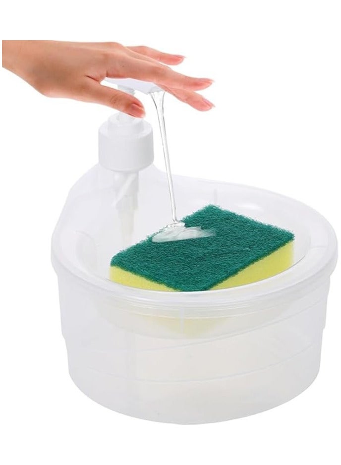 Soap Pump Dispenser and Sponge Holder for your Kitchen Sink Counter Top Liquid Dish Washing Dispenser Multicolor Randomly Assorted  - Image 2