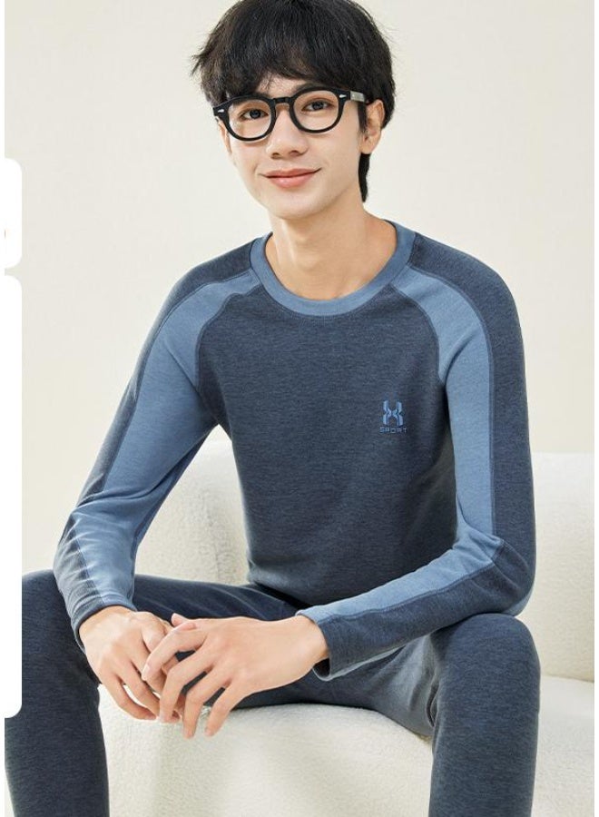 NIBEMINENT Teenager Boys Pajamas Winter Thermal Underwear Children's Clothing Sleepwear Cotton Pyjamas Sets - Image 1