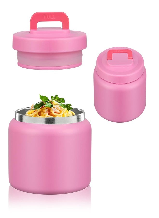 JXXM 8 Oz Thermo Food Jar for Hot & Cold Food for Kids, Insulated Lunch Containers Hot Food Jar,Leak-Proof Vacuum Stainless Steel Wide Mouth Lunch Soup Thermo for School (Rose Red) - Image 1