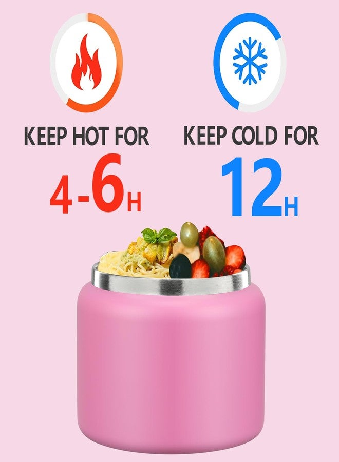 JXXM 8 Oz Thermo Food Jar for Hot & Cold Food for Kids, Insulated Lunch Containers Hot Food Jar,Leak-Proof Vacuum Stainless Steel Wide Mouth Lunch Soup Thermo for School (Rose Red) - Image 3
