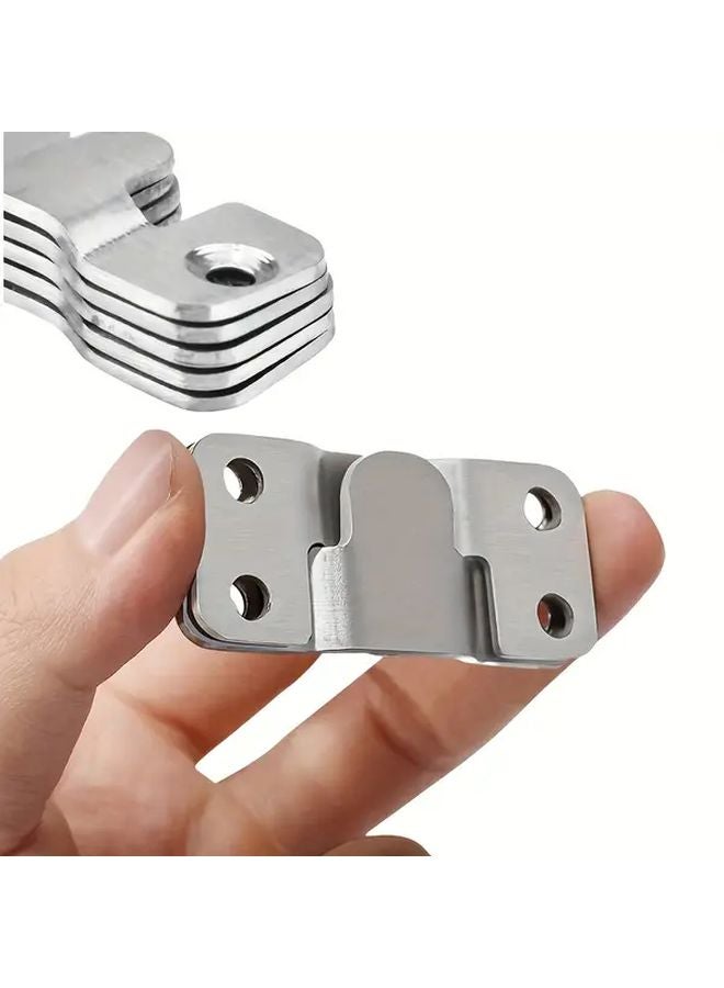 20PCS Stainless Steel Heavy Duty Interlocking Frame Hooks With Screws Z Clip Brackets - Image 2