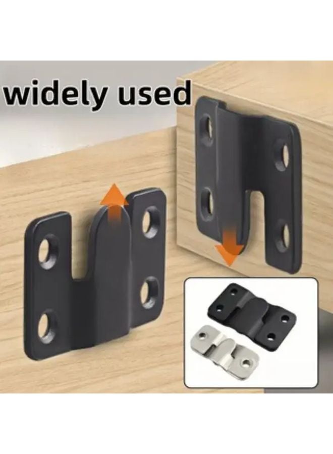 20PCS Stainless Steel Heavy Duty Interlocking Frame Hooks With Screws Z Clip Brackets - Image 3