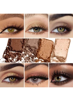 Vodisa Vodisa Nude Neutral Eyeshadow Palette, Matte and Shimmer Eye Shadows Long Lasting Blendable Eyeshadow with Makeup Brushes Set Warm Brown Waterproof High Pigment Powder Pallet 25B  - Image 2
