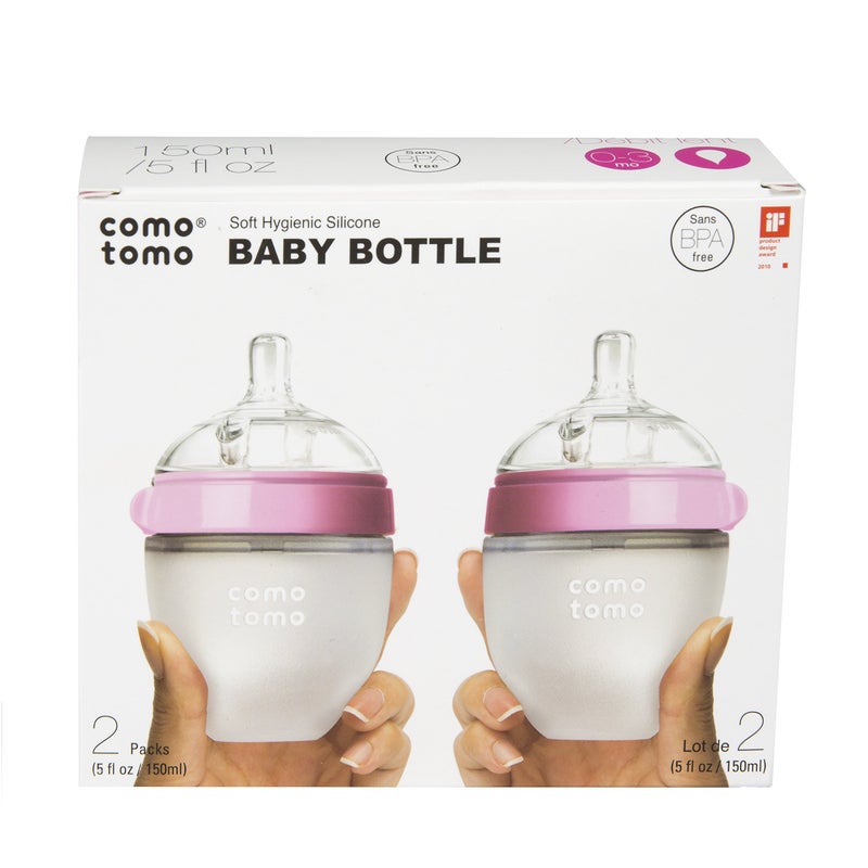 Comotomo Natural Feel Baby Bottle, 4 Pack - Image 3