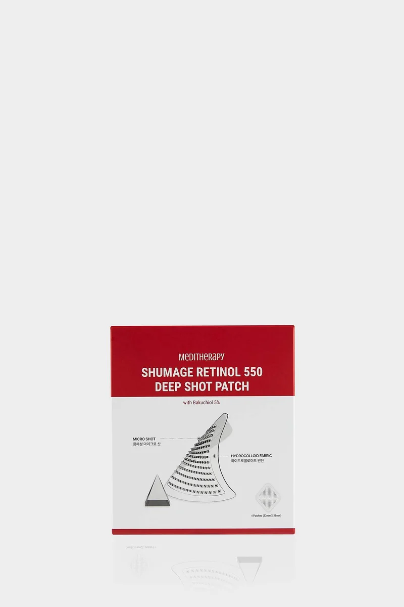 Defacto Meditherapy Shumage Retinol 550 Deep Shot Patch (4 Pieces) Anti-Wrinkle Skin Care Patch with 550 Micro Spicules