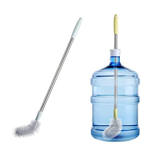 kehail 2 Pack 28" Long Bottle Brush, 3 & 5 Gallon Bottle Cleaner Brush, Nylon Bristles and Stainless Steel Handle Bendable Replaceable Brush Head Bottle Cleaning Brush - Image 1