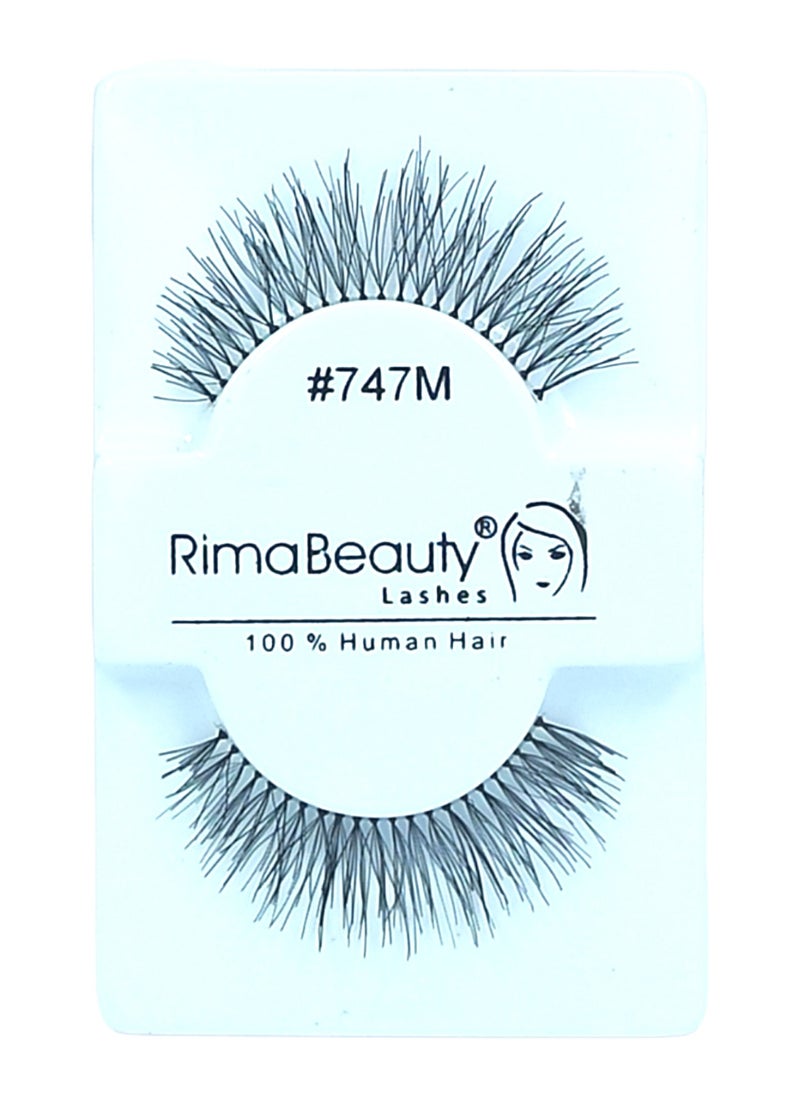 Rima Beauty Lashes - Human HAIR Black # 747 M - Image 1