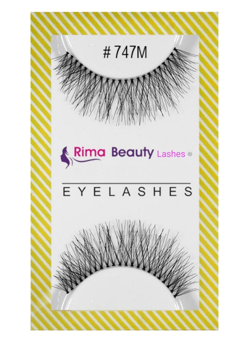 Rima Beauty Lashes - Human HAIR Black # 747 M - Image 1