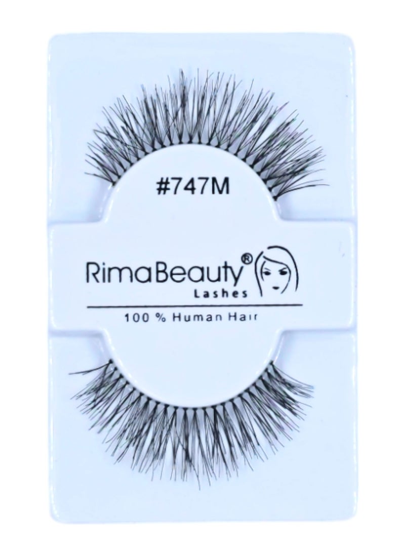 Rima Beauty Lashes - Human HAIR Black # 747 M - Image 1