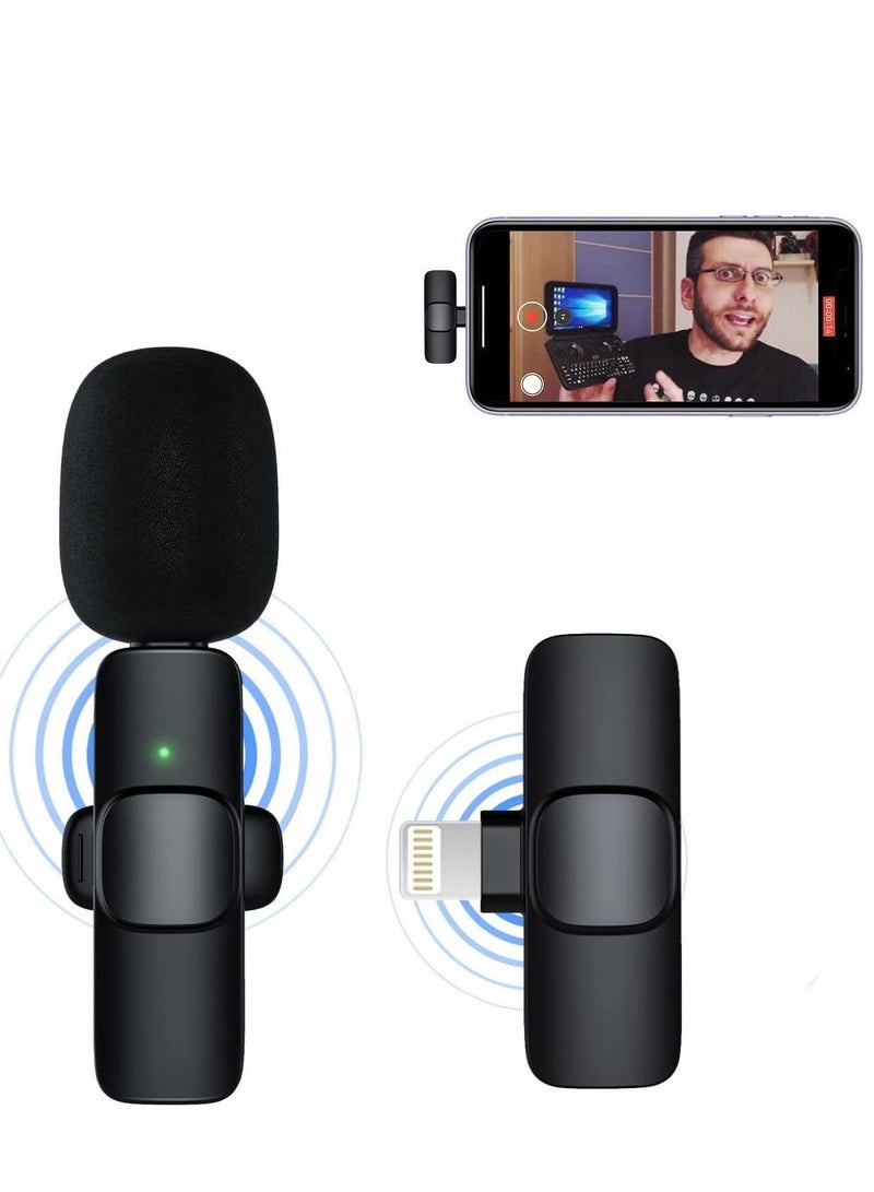 Microphone for Iphone Ipad Plug & Play recording Mic for YouTube Facebook Live Stream Vlog Wireless Mic for Interview Tablet Computer(No Need App/Bluetooth) - Image 1