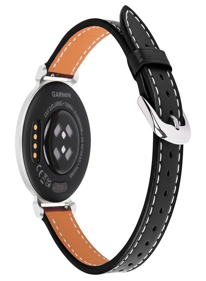 C2D JOY Leather Straps Compatible with Garmin Lily 2 Bands Smartwatch Replacement Watchband for Women (Brown) - Image 3
