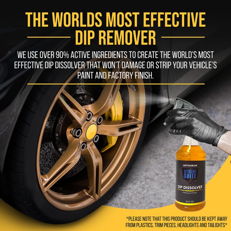 DipYourCar ديب يور كار دوت كوم مذيب بلاستي ديب - مزيل التشطيب، مزيل الطلاء، ومنظف للسيارات المطلية ببلاستي ديب - يذيب ويزيل الديب ليصبح رقيقًا للتقشير (32 أونصة زجاجة رذاذ) - Image 3